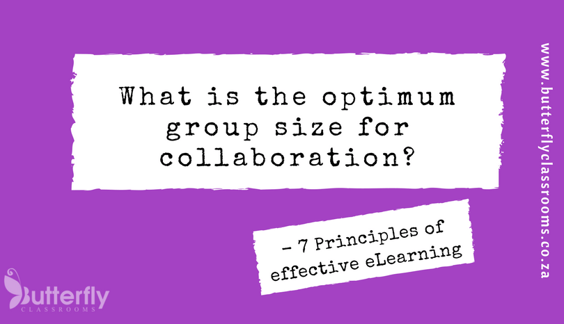What is the optimum group size for collaboration?